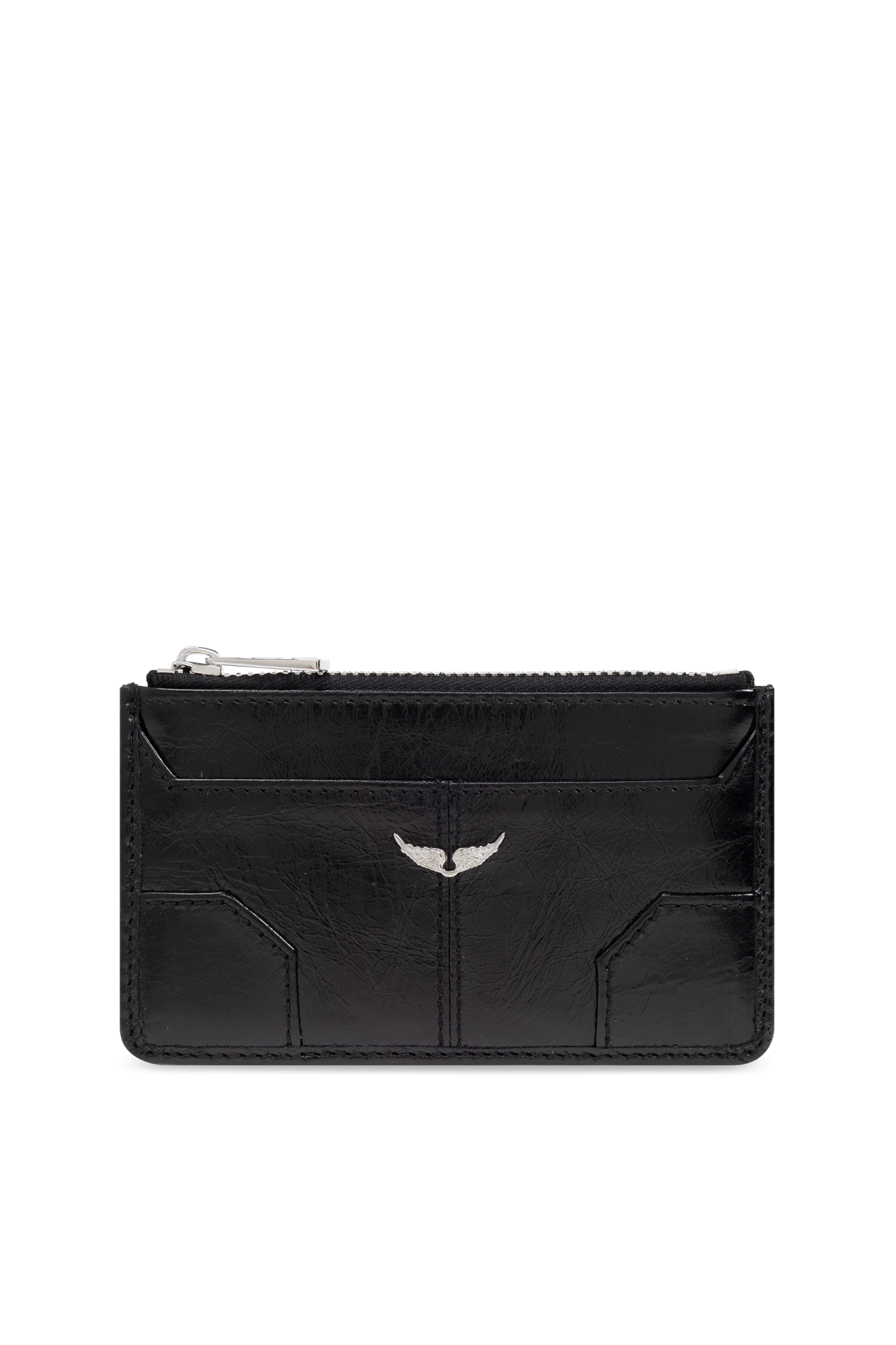 ★ZADIG&VOLTAIRE★ 財布 ブラック Black Grained Leather Wallet for Women | Zadig&Voltaire